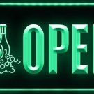 OPEN Wine Beer Shop Cafe Bar Pub LED Light Sign Bar Beer Pub Store