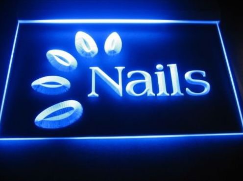 Nails Logo Beer Bar Pub Store Light Sign Neon