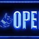 OPEN Scottie Dog Shop Pet LED Light Sign Bar Beer Pub Store