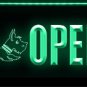 OPEN Scottie Dog Shop Pet LED Light Sign Bar Beer Pub Store