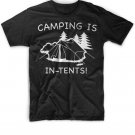 Black Men Tshirt camping is in tents Black Tshirt For Men