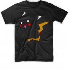 Black Men Tshirt Cartoon Pokemon Pikachu funny 3D Black Tshirt For Men