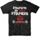 Black Men Tshirt DEADPOOL TRAINING T-SHIRT - Kill Francis Antihero Gym Mash Up