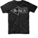 Black Men Tshirt Dear Santa He Did It Arrow Black Tshirt For Men