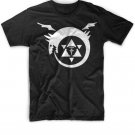Black Men Tshirt FMA Full Metal Alchemist Elric Brothers Black Tshirt For Men