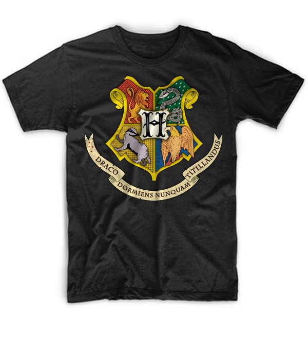 Black Men Tshirt Hufflepuff Titilandus School Wizards Black Tshirt For Men