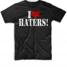 Black Men Tshirt I LOVE HATERS Black Tshirt For Men