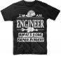 Black Men Tshirt I'm An Engineer Whats Your Super Power Black Tshirt For Men