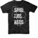 Black Men Tshirt Save the Bees Shirt Honeycomb Black Tshirt For Men