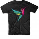 Black Men Tshirt Silver Hummingbird Black Tshirt For Men