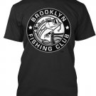 Black Men Tshirt Brooklyn Fishing Club Black Tshirt For Men