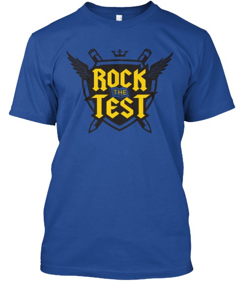 Black Men Tshirt Rock the Test - Teacher School Testing Black Tshirt For Men