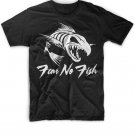 Black Men Tshirt FISHING REEL LOGO 2 SIDES Black Tshirt For Men