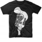Black Men Tshirt Retro Micro Med Elvis Black Tshirt For Men