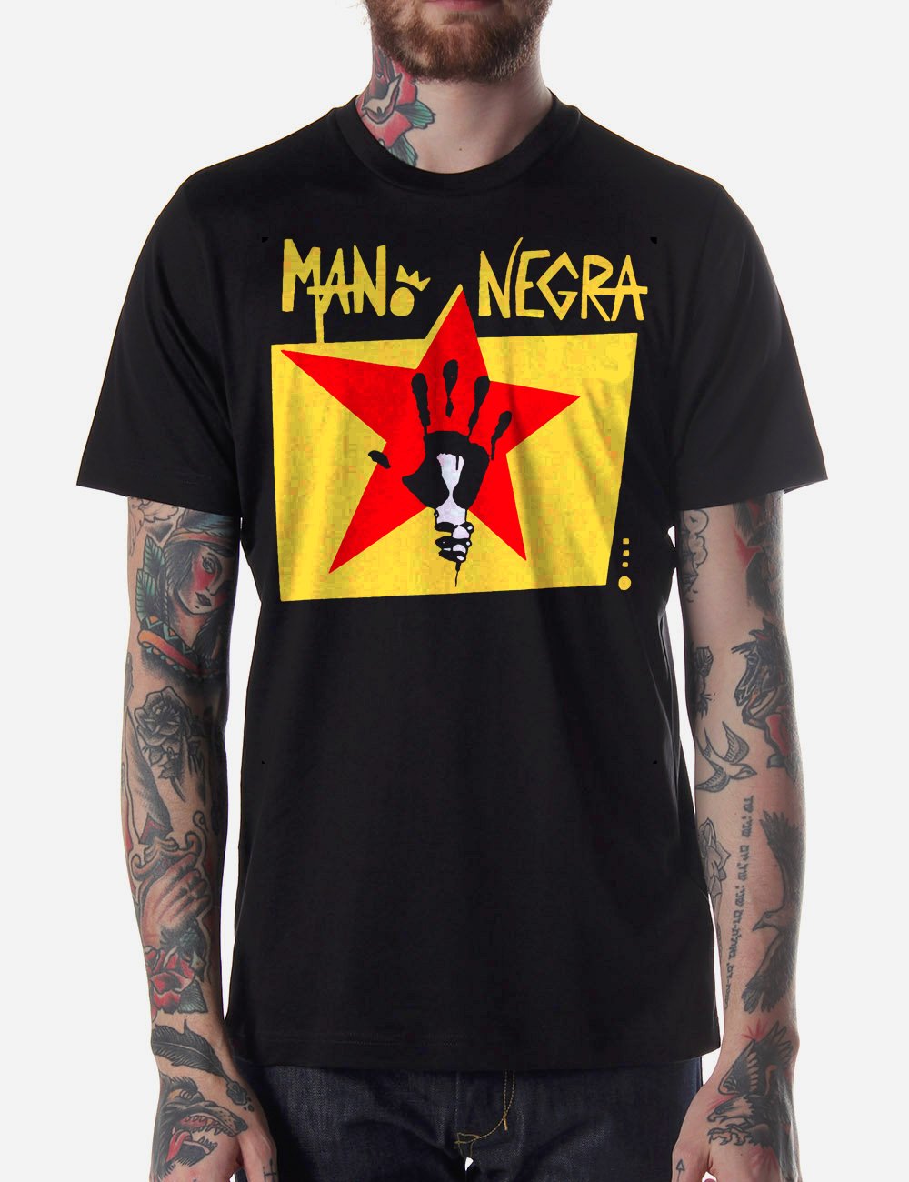 Black Men Tshirt Chao Negra logo Black Tshirt For Men