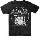 Black Men Tshirt DaVinci Drummer Black Tshirt For Men