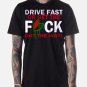 Black Men Tshirt DRIVE FAST Funny JDM Soshinoya Black Tshirt For Men