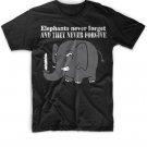 Black Men Tshirt Elephants Never Forgive Black Tshirt For Men