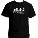 Black Men Tshirt Evolution Jiu Jitsu MMA black 100% cotton customized