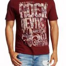 ROCK REVIVAL Poster Print Red S/S Crewneck Tee T-Shirt Sz Small NEW