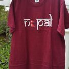 Nepal 100% cotton trendy hip men's x-large Maroone T-shirt *FREE SHIPPING*