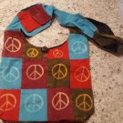 Peace sign hippie shoulder Bag Hand Woven Cotton from Nepal *FREE SHIPPING*