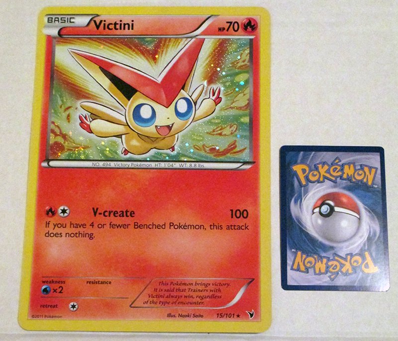 Oversized Victini Card