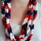 Fingered Crocheted Infinity Scarf, Handcrafted Women's Infinity Scarf