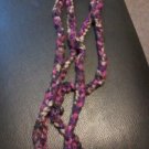 Hand crafted finger crocheted infinity scarf, small