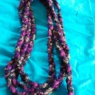 Handcrafted Finger Crocheted Infinity Scarf, long
