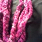 Handcrafted Finger Crocheted Infinity Scarf, Electric purple/pink