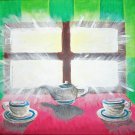 16x20 original EXPRESSIONISM painting "Window of Hope" acrylic on canvas art deco