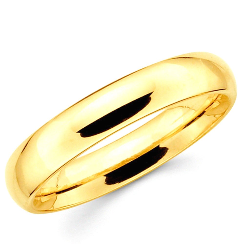 USA Plain 18K Gold Plated Ring Unisex Promise Wedding Engagement Ring Band