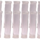 Clear plastic storage tubes with natural plugs, One Inch diameter, 4.5" Long, One dozen (4.5")