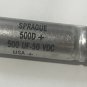 Sprague 500D 500uF 50VDC Aluminum Electrolytic Capacitor (2 Pkg)