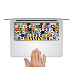Macbook Pro Keyboard Decal Air Sticker Avery Skin US style Logos 12in Protector