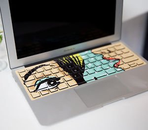 Macbook Pro 13 Keyboard Decal Air Sticker Avery Colors US style  Protector