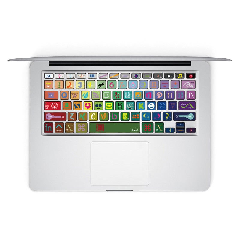 Keyboard Decal MacBook Air Sticker Colorful Avery US style Protector Families
