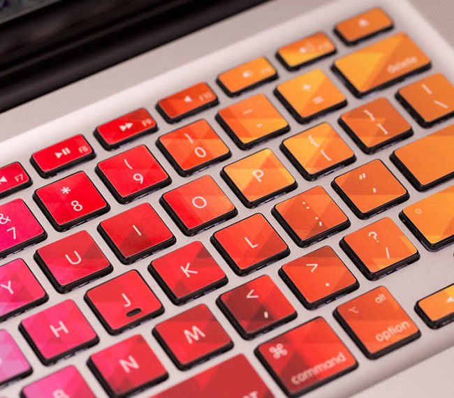 Macbook Air sticker keyboard decal Rainbow Avery US style 12in Protector