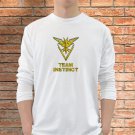 Team Instinct T-Shirts Men White Long Sleeve Pokemon Go Clothing