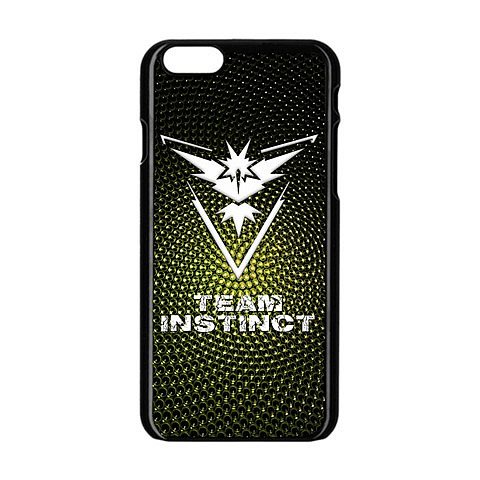 Team Instinct iPhone 6/6s Black Enamel Case Pokemon Go Pokeball