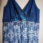 JC Penney Womens Maxi dress size S blue pattern NWT
