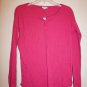 Womens Gap waffle thermal henley top size S magenta fuchsia color NWT