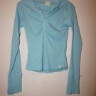 Balance Collection by Marika long-sleeve casual top turquoise blue size M NWT