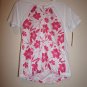 Womens Champion for Target bike cycling top white w pink hibiscus print sz S NWT