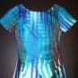The Limited strapless dress ivory and blue swirl pattern ruched top size 2 NWT