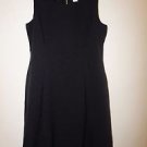 Eliza J black crepe dress sz 6 sleeveless with cutout neckline gold zipper NWT