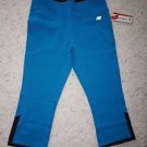 Womens New Balance workout capri size L reversible turquoise to black NWT