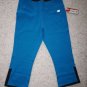 Womens New Balance workout capri size L reversible turquoise to black NWT