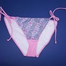 Victoria's Secret bikini bottom pink w/ blue sequins and stitching size L NWOT